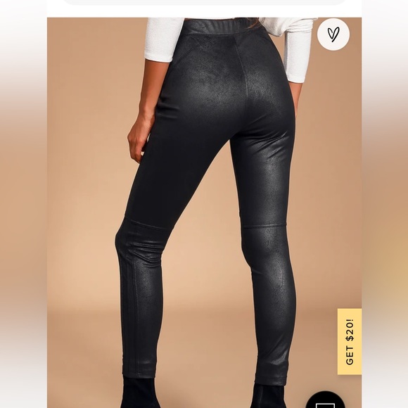 Free People midnight vegan faux suede leggings - Picture 3 of 9
